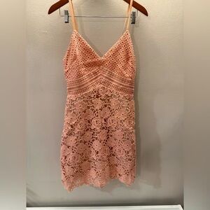 Elegant Lace Pink Dress